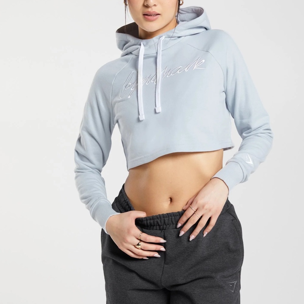 Gymshark Embroidered Cropped Hoodie